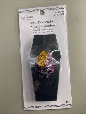 Ashland Halloween Tiny Treasures, Casket with Flowers 2025 NEW